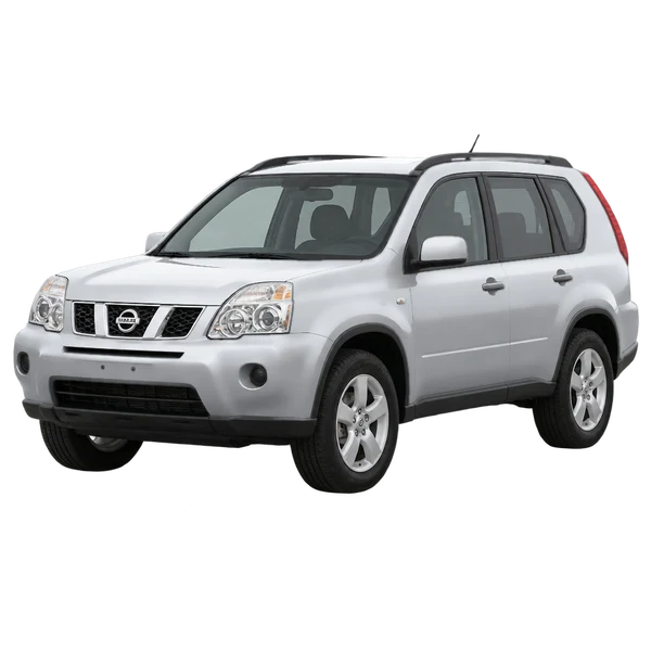 2012 Nissan X-Trail in Silber, Ansicht: Dreiviertelansicht vorne (nach links gerichtet)