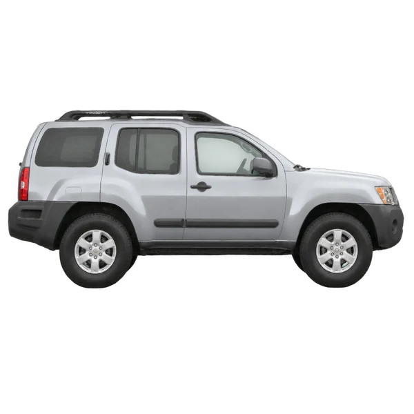 シルバーの2009 Nissan Xterra（側面（右向き）ビュー）