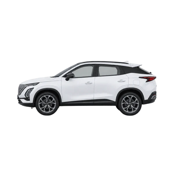 Omoda C5 2026 blanc, vue côté (vers la gauche)