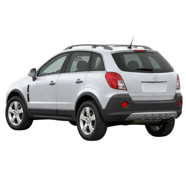 Opel Antara 2017 prata, vista três quartos traseira (voltada para a esquerda)
