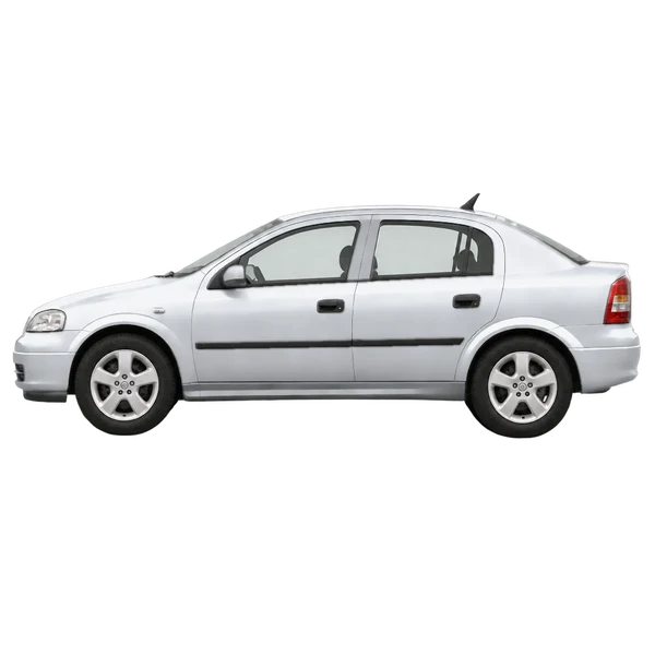 Opel Astra-G 2004 prata, vista lateral (voltada para a esquerda)