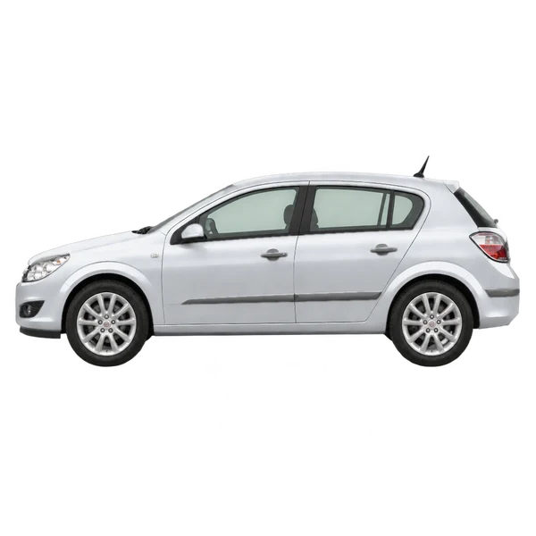 Opel Astra 2009 prata, vista lateral (voltada para a esquerda)