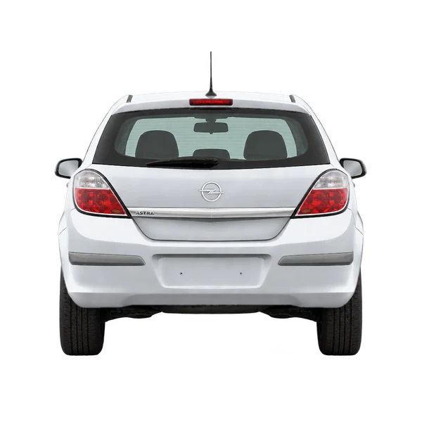 シルバーの2011 Opel Astra(リアビュー)