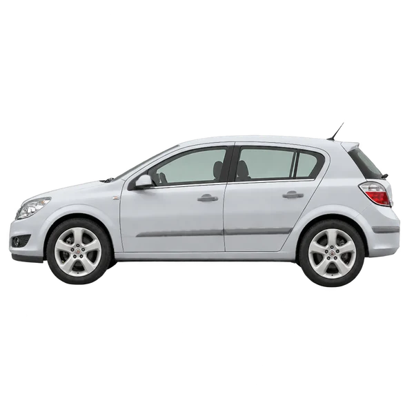 シルバーの2011 Opel Astra(側面(左向き)ビュー)