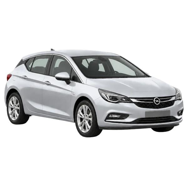 Opel Astra 2016 prata, vista três quartos dianteiro (voltado para a direita)