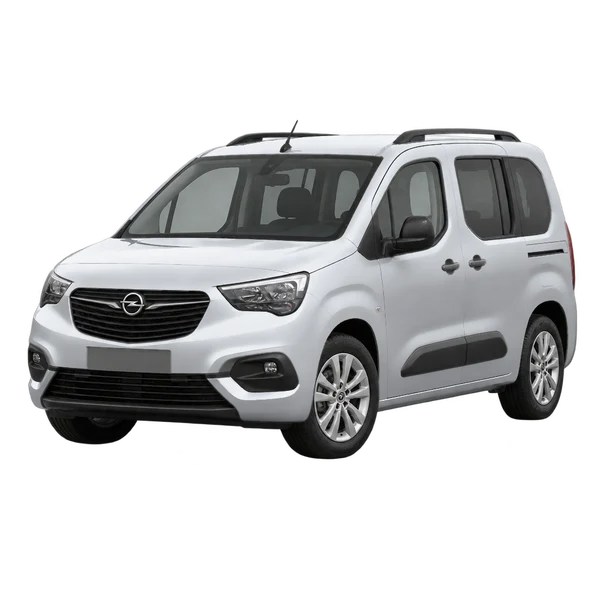 シルバーの2021 Opel Combo(フロントスリークォーター(左向き)ビュー)