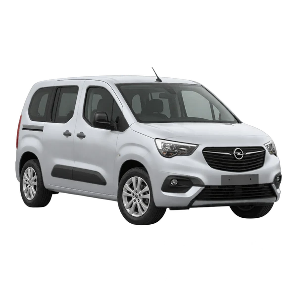 シルバーの2023 Opel Combo(フロントスリークォーター(左向き)ビュー)