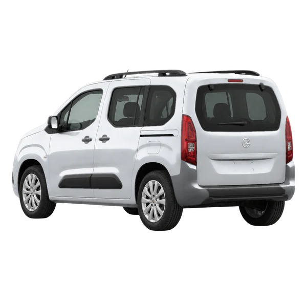 silver 2024 Opel Combo rear three-quarter (facing left) view