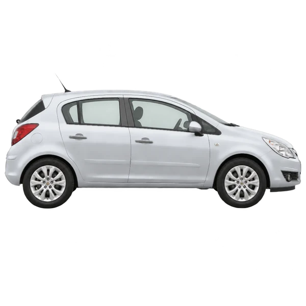 Opel Corsa 2011 argent, vue profil (tourné vers la droite)