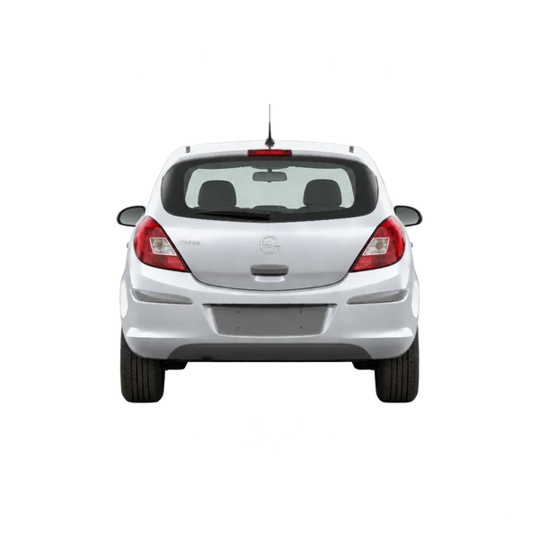 Opel Corsa 2012 prata, vista traseira