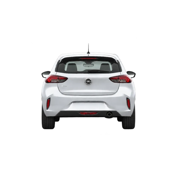 Opel Corsa 2022 باللون فضي، منظر من الخلف