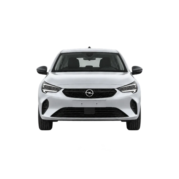 Opel Corsa 2023 باللون فضي، منظر أمامي