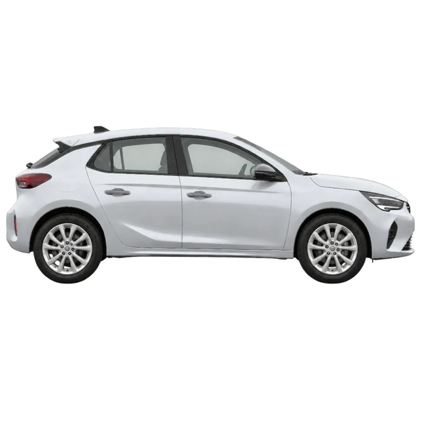 2024 Opel Corsa in Silber, Ansicht: Seite (nach rechts gewandt)