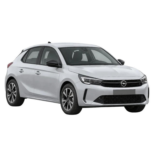 Opel Corsa 2026 argent, vue trois-quarts avant (orienté vers la gauche)