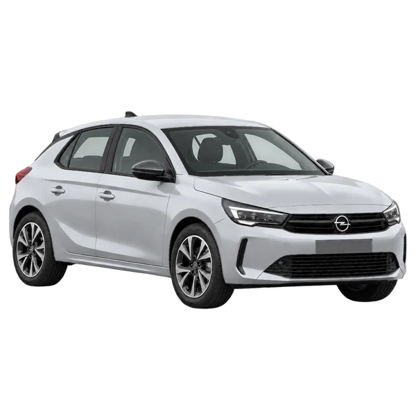 2026 Opel Corsa in Silber, Ansicht: Dreiviertelansicht vorne (nach rechts)
