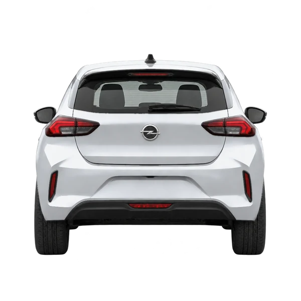 2026 Opel Corsa in Silber, Ansicht: Heck