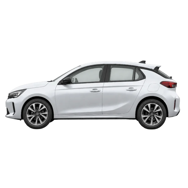 2026 Opel Corsa in Silber, Ansicht: Seite (nach links gerichtet)
