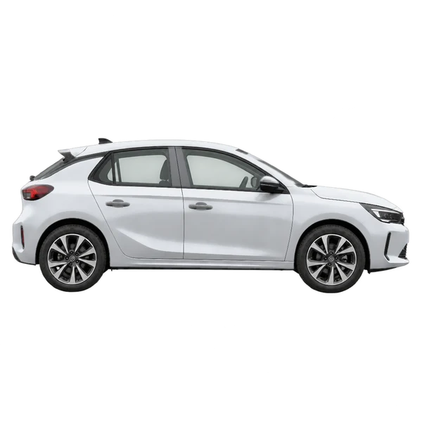 2026 Opel Corsa in Silber, Ansicht: Seite (nach rechts gewandt)