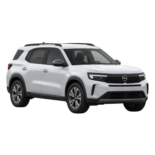 2026 Opel Frontera in Silber, Ansicht: Dreiviertelansicht vorne (nach links gerichtet)