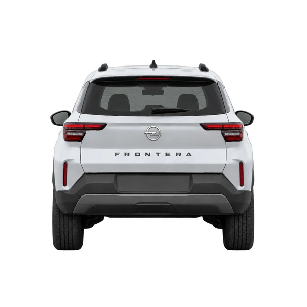 2026 Opel Frontera in Silber, Ansicht: Heck