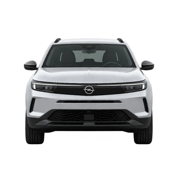 Opel Grandland 2026 باللون فضي، منظر أمامي
