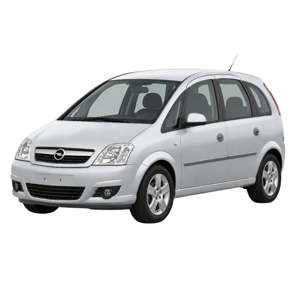 Opel Meriva-A 2008 argent, vue trois-quarts avant (orienté vers la gauche)