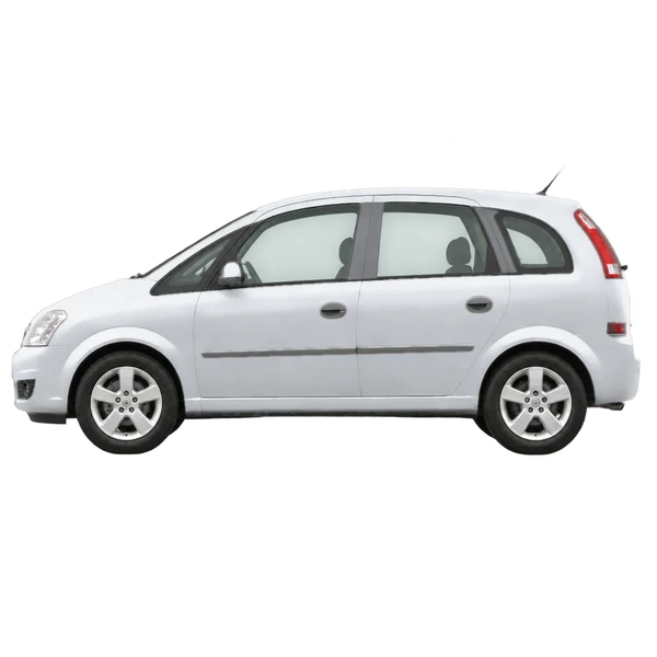 Opel Meriva 2004 prata, vista lateral (voltada para a esquerda)