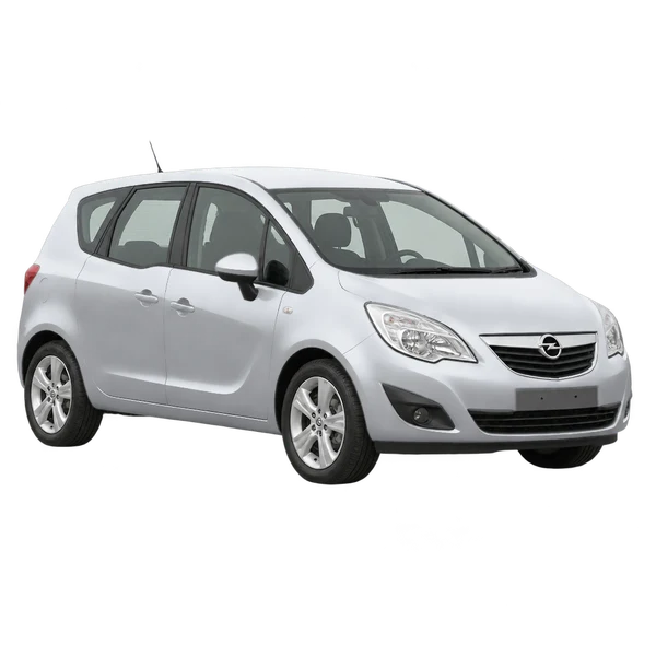 Opel Meriva 2011 prata, vista dianteira em três quartos (voltada para a esquerda)