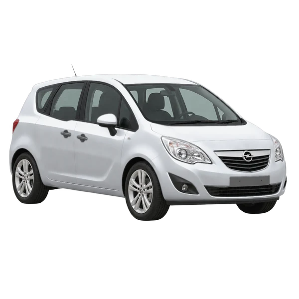 Opel Meriva 2013 prata, vista dianteira em três quartos (voltada para a esquerda)