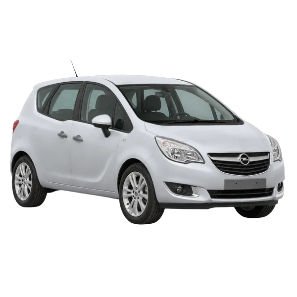 Opel Meriva 2015 prata, vista dianteira em três quartos (voltada para a esquerda)