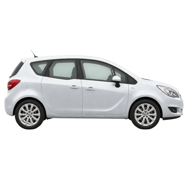 Opel Meriva 2016 prata, vista lateral (voltada para a direita)