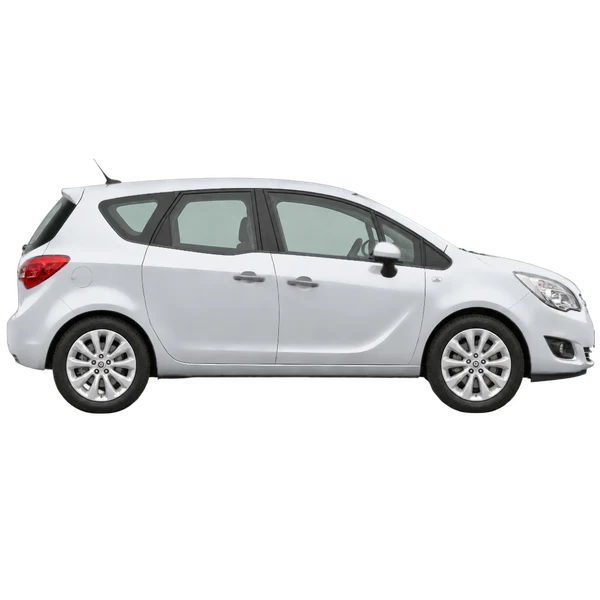 Opel Meriva 2018 prata, vista lateral (voltada para a direita)