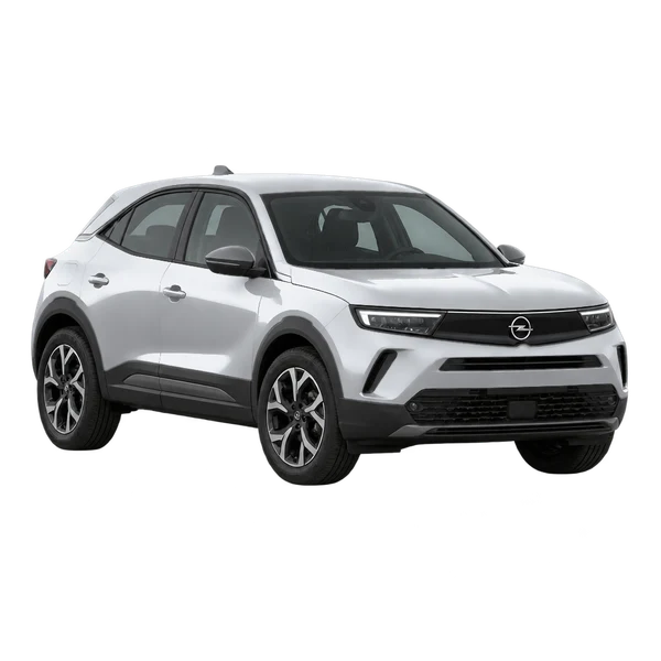 Opel Mokka-E 2024 argent, vue trois-quarts avant (orienté vers la gauche)