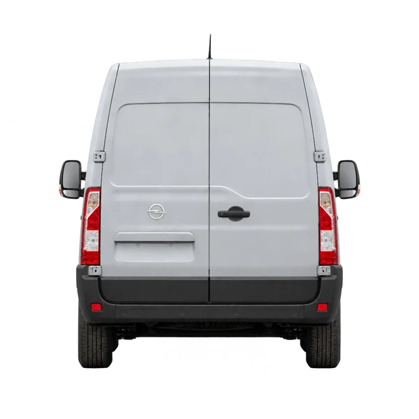 Opel Movano 2020 en plateado, vista trasera
