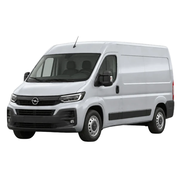 2025 Opel Movano in Silber, Ansicht: Dreiviertelansicht vorne (nach links gerichtet)