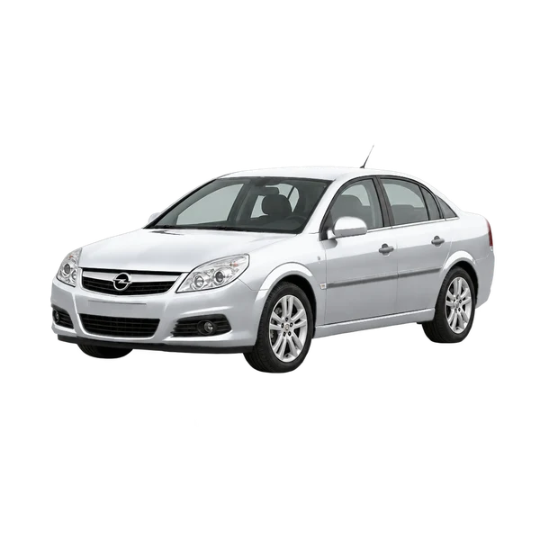 Opel Vectra 2007 prata, vista dianteira em três quartos (voltada para a esquerda)