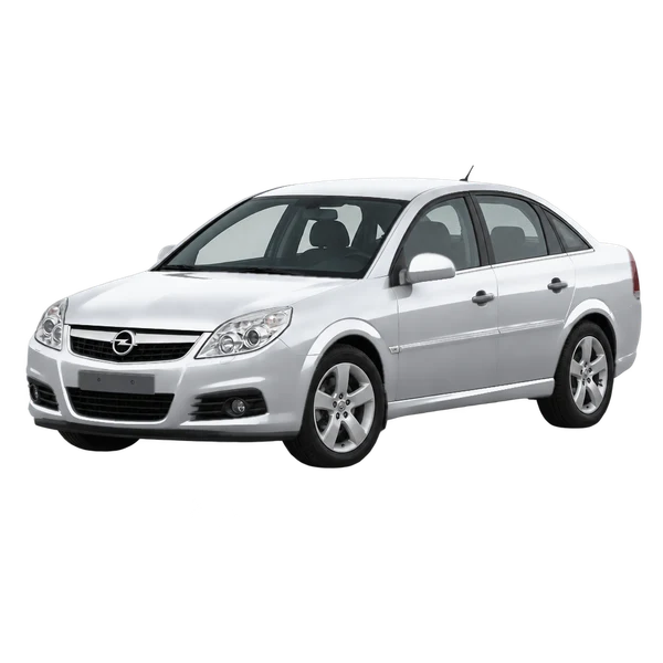 Opel Vectra 2008 prata, vista dianteira em três quartos (voltada para a esquerda)