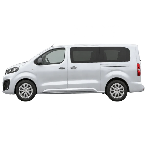 Opel Vivaro-E 2023 prata, vista lateral (voltada para a esquerda)