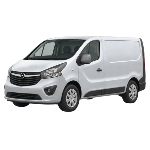 Opel Vivaro 2016 prata, vista dianteira em três quartos (voltada para a esquerda)