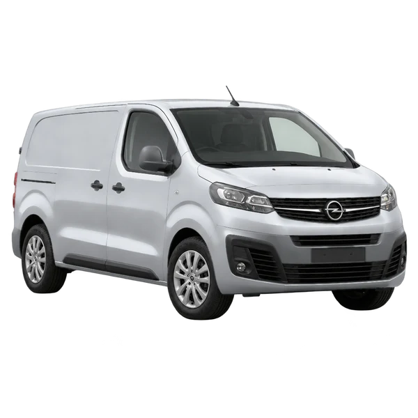 Opel Vivaro 2021 prata, vista dianteira em três quartos (voltada para a esquerda)
