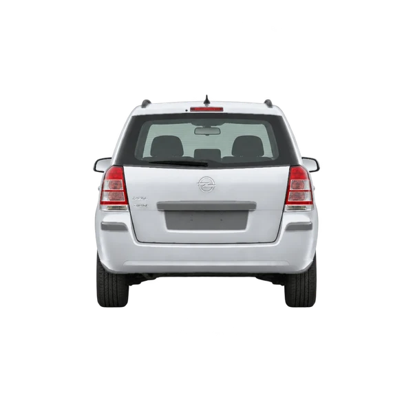 Opel Zafira 2008 باللون فضي، منظر من الخلف