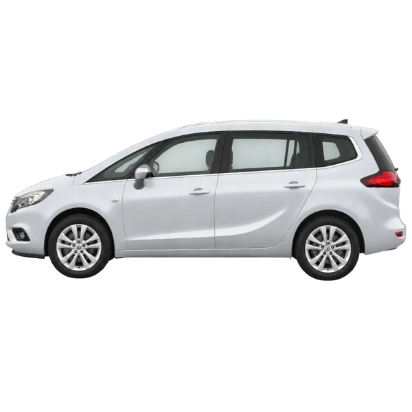 Opel Zafira 2016 prata, vista lateral (voltada para a esquerda)