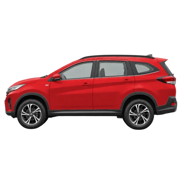 2024 Perodua Aruz in rot, Ansicht: Seite (nach links gerichtet)