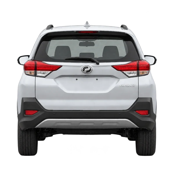 2024 Perodua Aruz in Silber, Ansicht: Heck