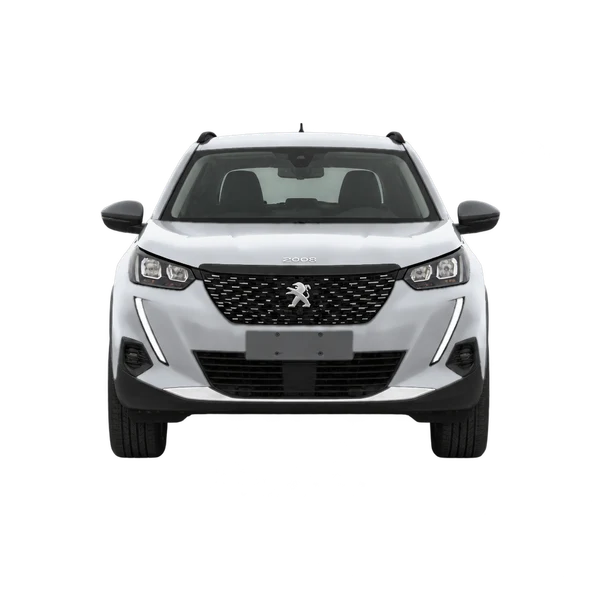 Peugeot 2008 2020 باللون فضي، منظر أمامي