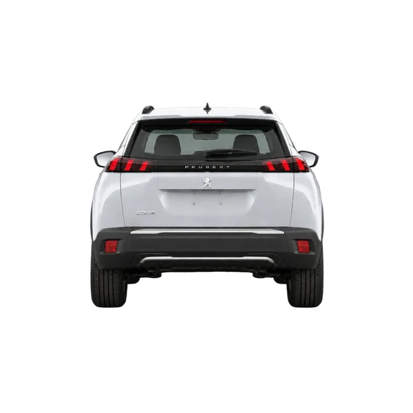Peugeot 2008 2020 باللون فضي، منظر من الخلف