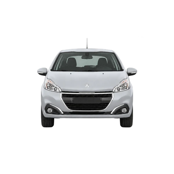 シルバーの2015 Peugeot 208（正面ビュー）