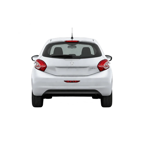 シルバーの2015 Peugeot 208（リアビュー）