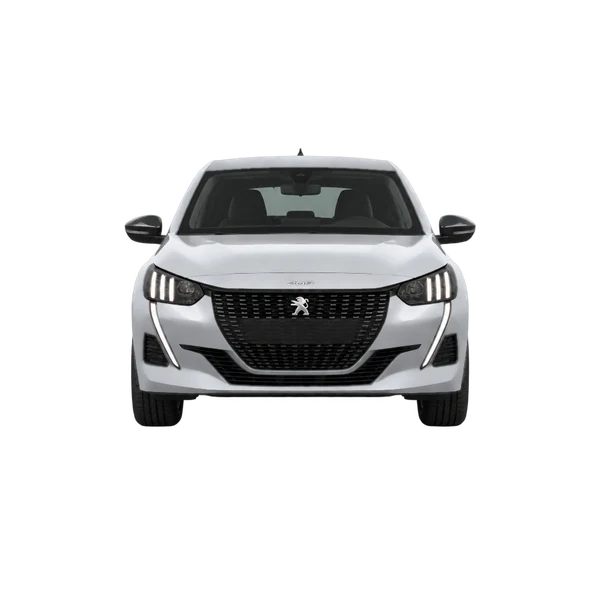 Peugeot 208 2022 en plateado, vista frontal