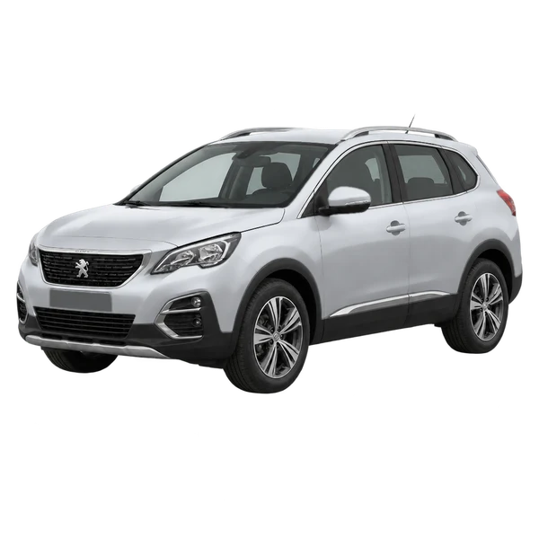 silver 2016 Peugeot 3008 front three-quarter (facing left) view
